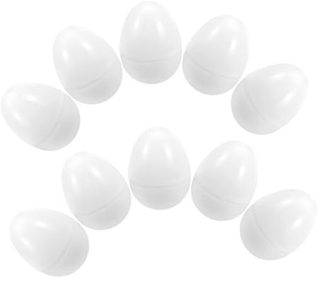 CAXUSD 10PCS Easter Egg Shaped Ornaments Large Plastic Fillable Open Eggs Empty Gift Boxes for Party Favours DIY Decoration Robust Design for Classroom and Festive Use