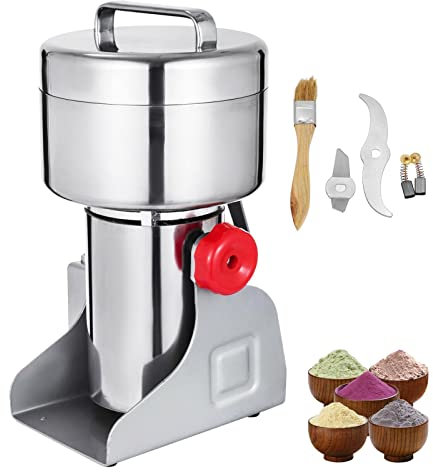 1000g Mulino Elettrico for Cereali 2800W 25000r/Min Macinino for Semi di Lino Noce Moscata Macinino for Noci in Acciaio Inossidabile Macina Erbe Piante Medicinali Spezie Cereali E Fagioli 1000g Materi