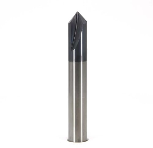 VHM Fasenfräser 90° TiAlN-beschichtet – Für Stahl & Edelstahl | Hohe Standzeit, hitzebeständig, präzise Spanabfuhr | Profi-Entgratfräser für harte Werkstoffe | 3 Schneiden (6 mm)