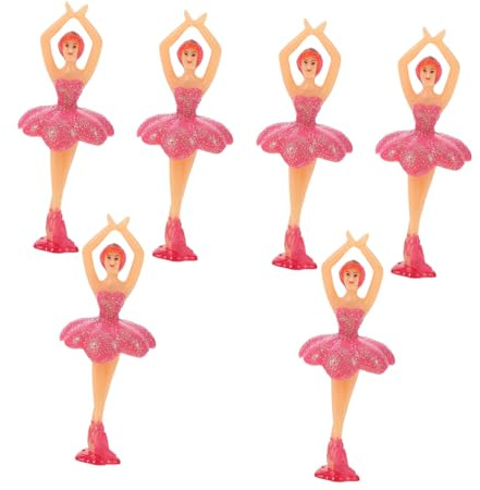 GALPADA 6 Stück Teiliges Ballerina Musikbox Figuren Handbemalte Tanzpuppen Tortendekoration für Geburtstagsfeiern Fördert Kunstinteresse und Leicht Tragbar und Sammelwürdig