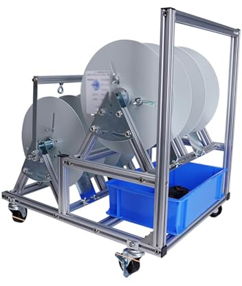 Heavy Duty Wire Reel Rack, Removable Spool Dispenser for Efficient Cable Management in Electrical Industrial and Retail Settings
