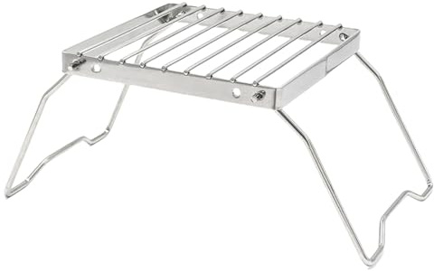 Burners Stove Stand Stainless Steels Camping Grills Folding Cooking Rack Baking Tray Holder For Picnics Cooking Camping Stainless Steels Grill