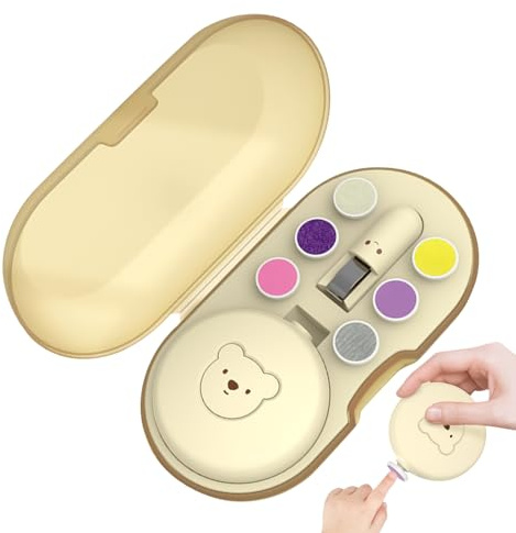 Bexdug Babynageltrimmer - Elektrische Baby Nagelfeile - Schleifer Maniküre-Pflegeset Mit Aufbewahrungsbox Zum Schleifen Von Fingernägeln Und Zehennägeln Für Kleinkinder