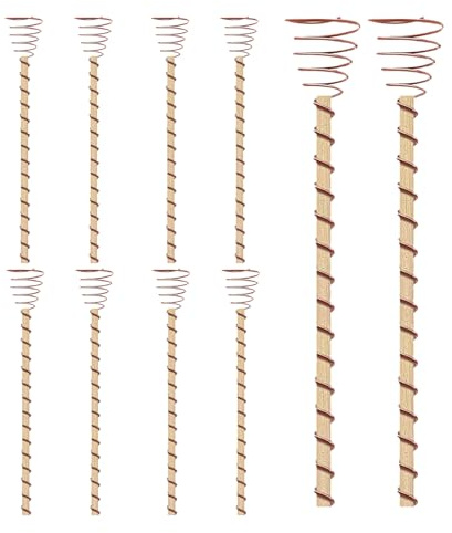 Antena de jardín de cobre - Varilla espiral electrocultura, estacas para plantas de bobina alta | Aumento de energía con soporte de crecimiento para hierbas, verduras, flores, macetas de interior