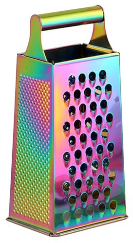 TOYANDONA Grattugia Multifunzione per Verdure e Formaggio in Acciaio Inox Manico Antiscivolo, Piccola Grattugia Multiuso per Cucina Domestica e Preparazioni Veloci