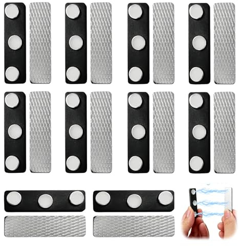 10 Pairs Magnetic Curtain Closure Clips with Adhesive for Blackout Curtains – Strong NdFeB Magnets for Window Blinds, Convenient and Practical Magnetic Blinds Accessory for Easy Opening and Closing