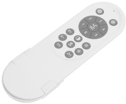 Housoutil Telecomando Bianco per Ventilatore da Soffitto Luce, 6 Velocità | Plastica, Rapida e Precisa, Due Impostazioni di Temporizzazione, Controllo Illuminazione, Moderno