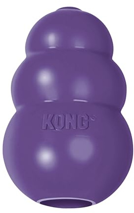 KONG Senior - Dog Toy with Gentle, Natural Rubber - Durable Dog Toy for Older Dogs - Use Treats with Stuffable Chew Toy - Treat Toy for Chewing & Fetching - for Small Dogs