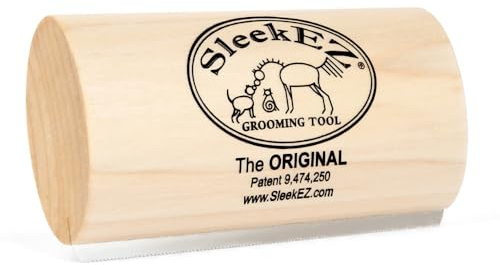 SleekEZ Dog Brush for Shedding & Dog Grooming Supplies | Pet Hair Removal Tool | Great For All Fur Types | For Short, Medium, & Long Hair Pets | Reduces Shedding by 95% | Made in USA | 5 inch
