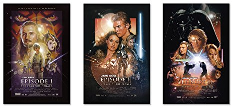 Close Up Star Wars Posterset Filmplakat Episode 1-3 ( 61,0 cm x 91,5 cm)