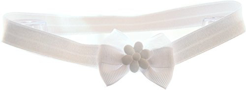 Baby & Kinder Haarband ab 0M Stirnband Kopfband Band Taufe Weiß Kopfschmuck (KU 38-40cm)