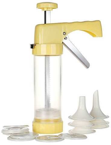 FantasyDay Biscuit Making and Icing Set Cookie Biscuit Press and Cake Icing Decorating Set with Icing Gun Cookie Press Cutter Kit with Discs and Nozzles For Beginner and Professional Use #2