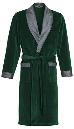 Revise Raul RE-102 Elegant Herren Bademantel – Morgenmantel – Ganzjahres-Bademantel