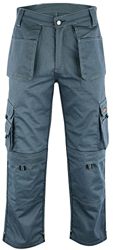 WrightFits Hommes Pro-11 Pantalon de Travail Pantalon Cargo de Combat de sécurité à Usage intensif-Multi Poches et Poches genouillères-Vêtements de Travail durables