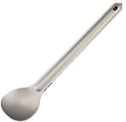 1Pcs Titanium Spoon 21.5Cm X 3.9Cm Camping Outdoor Tableware Long-Handled