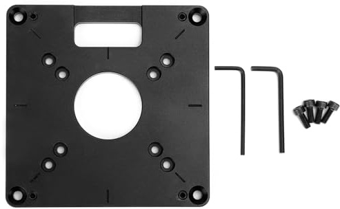 Piastra di Base del Router, Fresatura Flip Board Lavorazione del Legno Piastra Inserto per Tavolo Router in Lega di Alluminio