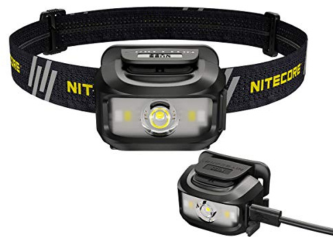 Nitecore NU35 Stirnlampe, Dual Power Source, lange Laufzeit, USB wiederaufladbar, Batterie enthalten, Eco-Sensa Type-C USB-Ladekabel im Lieferumfang enthalten