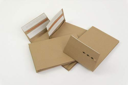 100 Mehrweg-Versandtaschen aus Papier Format (B x L + Klappe) 250 x 350 + 110 mm