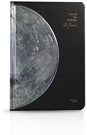Porrasso A5 anteckningsbok dagbok planet resedagbok 3D präglad vackra dagböcker diary journal skissbok present för män kvinnor barn pojkar student 118 ark 19 x 13 cm måne