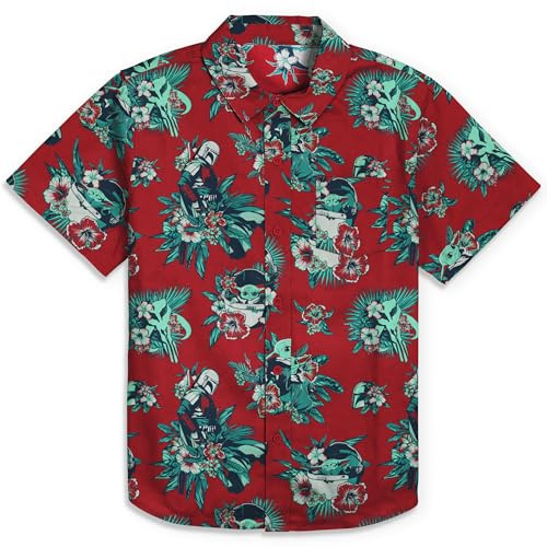 Star Wars 20stmd00272b-001 Camisa Abotonada, Red This is The Bouquet, XL para Hombre