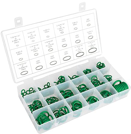 JNNJ 270 Stück Gummi O-Ringe Kit, 18 Größen O-Ring Dichtungsringe Set, Buna-N O-Ring Klimaanlage Reparatur Werkzeuge, für Sanitär- und Autoreparatur, Garagen, Werkstätten mit Aufbewahrungsbox