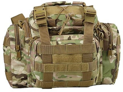 Kabxhueo Sacoche pour Appareil Photo Tactique Militaire Extérieur Sacoche de Messager étanche pour Appareil Photo numérique pour Homme/Femme Sac Photo de Voyage pour Nikon, Sony, Fuji DSLR/SLR,CP