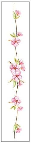 Peach Blossom Vine Literary Temporary Tattoo Sticker Girl Pink Armband Wrist Ankle Plant Cherry Blossom Waterproof Tattoo Sticker Fake Tattoo