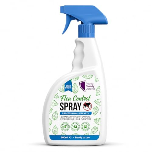 Flea Control Spray 500ml – Advanced Polymer Formula for Carpets, Furniture & Home Use – Fast Acting Surface Treatment for Fleas & Crawling Insects – Easy to Use Trigger Spray