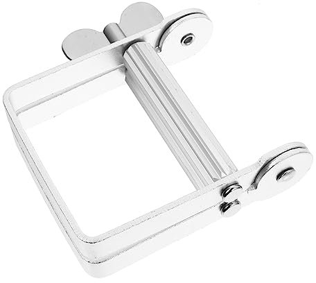 Hoement Metal Toothpaste and Hair Dye Squeezer Aluminium Alloy Barber Squeezer Silver Sturdy Tube Roller for Hairdressing and Oral Care