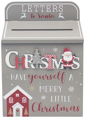 Lesser & Pavey Briefkasten Letter to Santa – 30 cm x 20 cm x 10 cm – Geschenkidee für Weihnachten – Weihnachtsbriefkasten, UK-Design, Weihnachtspostkasten