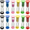 12 Stück Sanduhr für Kinder Timer Farbige Sanduhren Set 30sec /1/2/3/5/10 Minuten, Kleine Timer Sanduhr, Sanduhren Set Für Kinder, Geeignet Schule, Haus Dekoration Spiel Requisiten, Bunt