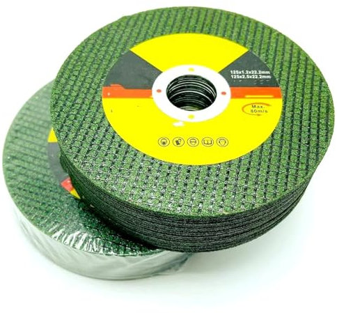 Sharrqing 50 Pezzi 125 mm Disco da Taglio in Metallo smerigliatrice angolare Mole for Acciaio Inossidabile Disco da Taglio Lama da Taglio in Resina Rinforzata