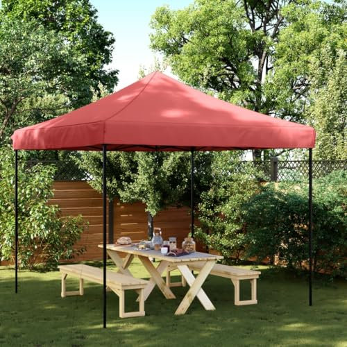 Xichuzi Partyzelt Faltbar Pop-Up Burgunderrot 292x292x315 cm, Festzelt, Pavillion, Bierzelt, Garten Party Zelt, Gartenzelt, Grillpavillon - 4004917