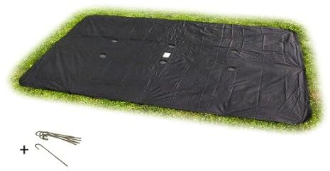 EXIT TOYS Bodenebene Rechteckige Trampolinabdeckung - Schützt vor Wetter und Schmutz - Schutzabdeckung für Rechteckige Bodenebene Trampoline - Wasserabweisend - 214x305cm