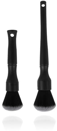 Wangzhenxi 2 pennelli dettagliati, per interni dell'auto, per auto, per la pulizia dell'auto, per interni auto, tastiere, mobili (17/24 cm)