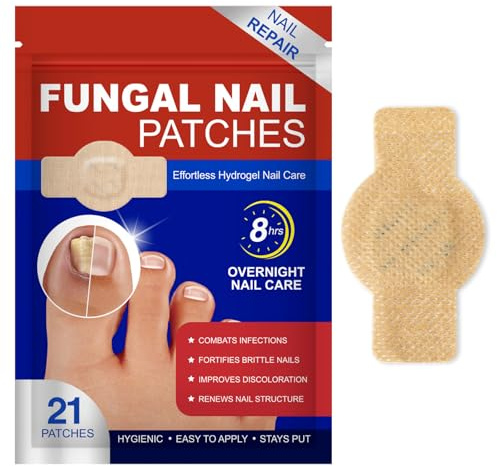 Fungal Nail Patches, 21Pcs Fungal Nail Treatment Patches,Multi-Purpose Toenail Repair Treatment Patches, Nail Repair Patches for Damaged Nails, Nail Fungus Treatment Pads for Toenail