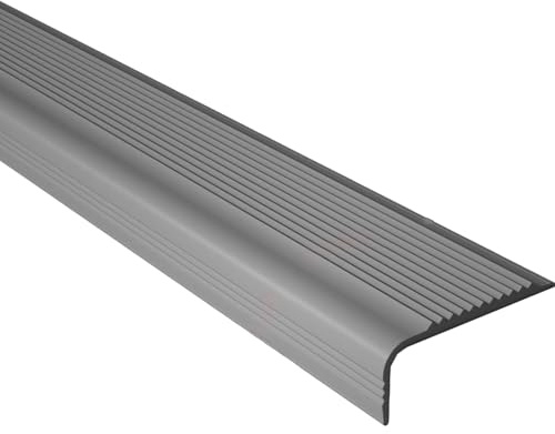 diwedaso Tiras autoadhesivas para bordes de escaleras, pegatinas en forma de L para escalones de escaleras escolares, tiras antideslizantes de PVC, tipo+1