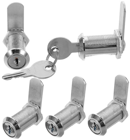 Sewroro 6 Set Metal Cabinet Lock Set with Keys High Security Iron File Drawer Lock for Office Desk Mailbox Wardrobe Toolbox Easy to Operate Replacement for Home and Workplace