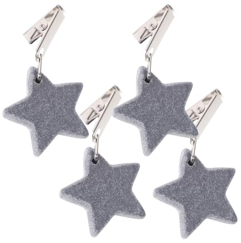 Ipetboom 4 Piezas Sujetamanteles de Terrazzo Reutilizables Clips para Mesa Exterior Pinzas Pequeñas para Manteles de Camping Decorativas y Resistentes al Viento