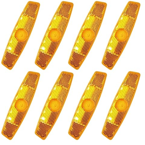 Opatiny Set di 8 riflettori per raggi bicicletta bianco e giallo per catadiottri di sicurezza da installare 115 x 15 x 275 cm