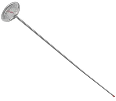 Veemoon Thermomètre à Sol en Acier Inoxydable 50 Cm, Sonde Étendue, Mesure Précise de 10 à 100 ℃, Outil Professionnel pour Jardinage et Compost, Détection Fiable de Température du Sol