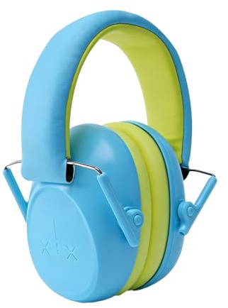 Children's noise cancelling earmuffs under 16 years old - advanced hearing earmuffs with adjustable headband -24 decibels autism safety protection headphones - blue