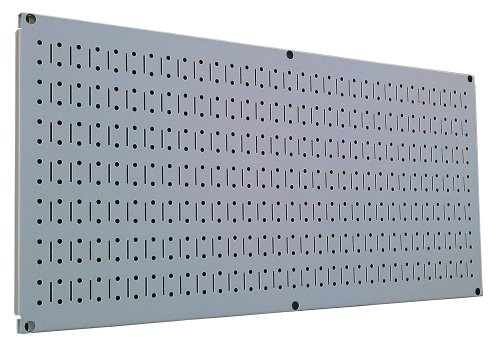 Wall Control Pegboard 16in x 32in Horizontal Grey Metal Pegboard Tool Board Panel