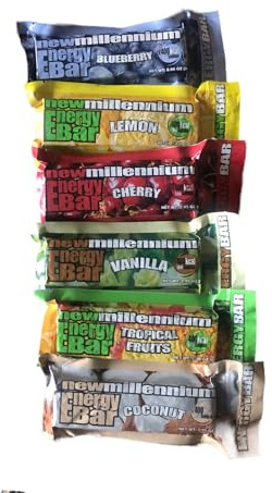 Millennium Assorted Energy Bars (6 Count) - Long Shelf Life Fruit flavored Bar Bundle - Survival Pack for Calamity, Disaster, Hiking and Meal replacement
