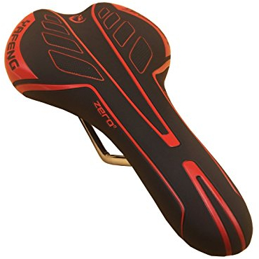 Sport Tent Fahrradsattel MTB Sattel Ergonomisch komfortabel Gepolsterter Fahrradsitz Rennradsattel Tourensattel Unisex Schwarz/rot
