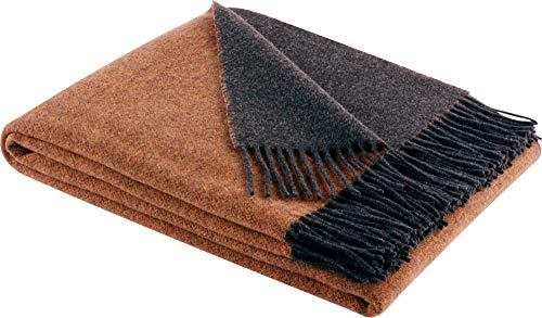 Biederlack Decke Sofaüberwurf Plaid Wolle bunt 130 x 170 cm