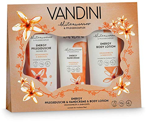 VANDINI Energy Wellness Geschenkset Frauen - Wellness Geschenkset Mit Body Lotion, Duschgel & Handcreme - Pflegeset 662 g