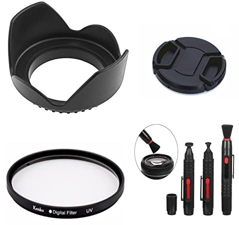 SK28 58mm Diameter Camera Lens Bundle Kit Lens Hood Cap UV Filter Brush Set For Panasonic Lumix G X Vario 12-35mm f/2.8 II ASPH. POWER O.I.S. Lens