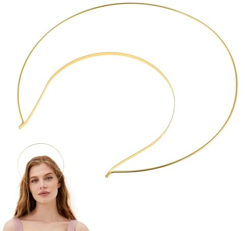 Artibetter Gold Halo Crown Headpiece: Queen Crown Gothic Headband for Women – Delicate Hair Accessory, Photo Prop & Goddess Tiara for Bridal, Wedding & Cosplay
