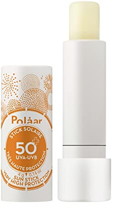 Polåar - Stick Solaire SPF50+ Sans Parfum - Lèvres et Zones Sensibles - Très Haute Protection, Apaise, Nourrit - Toutes peaux même sensibles - Texture invisible et non grasse - Made in France - 4 g